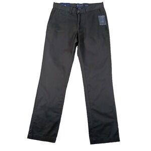 American Rag Pants Mens 30x30 Slim Straight Black Chino Casual Flat Front Cotton